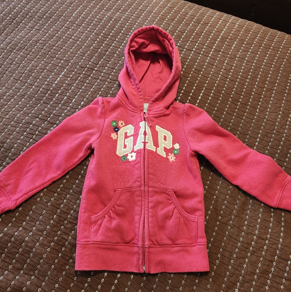GAP Pink Zip-Up Hoodie Sweatshirt